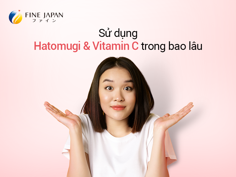 Viên uống trắng da Hatomugi & Vitamin C Nhật Bản